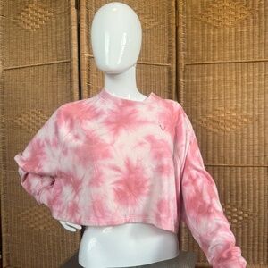 Victoria Secret Sweat Shirt Pink Tie Die Size M